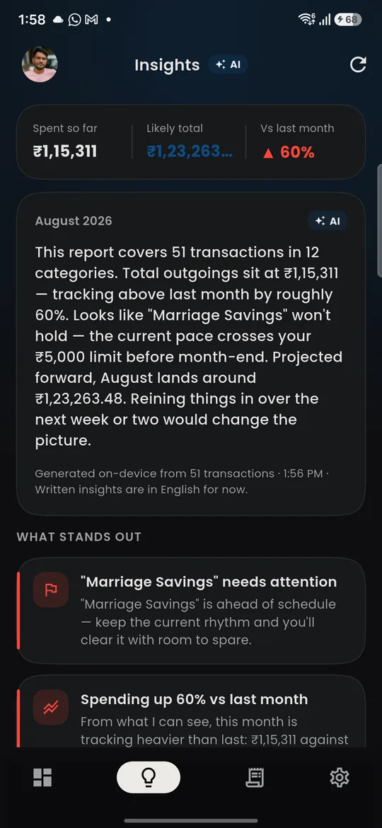 IntelliSpend — AI insights