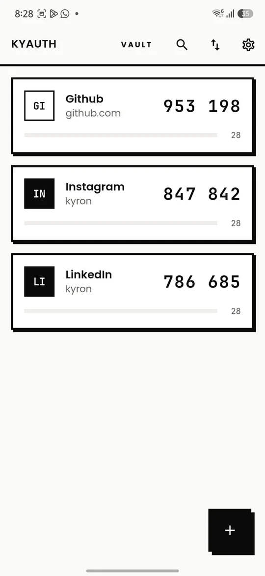 KyAuth, Codes